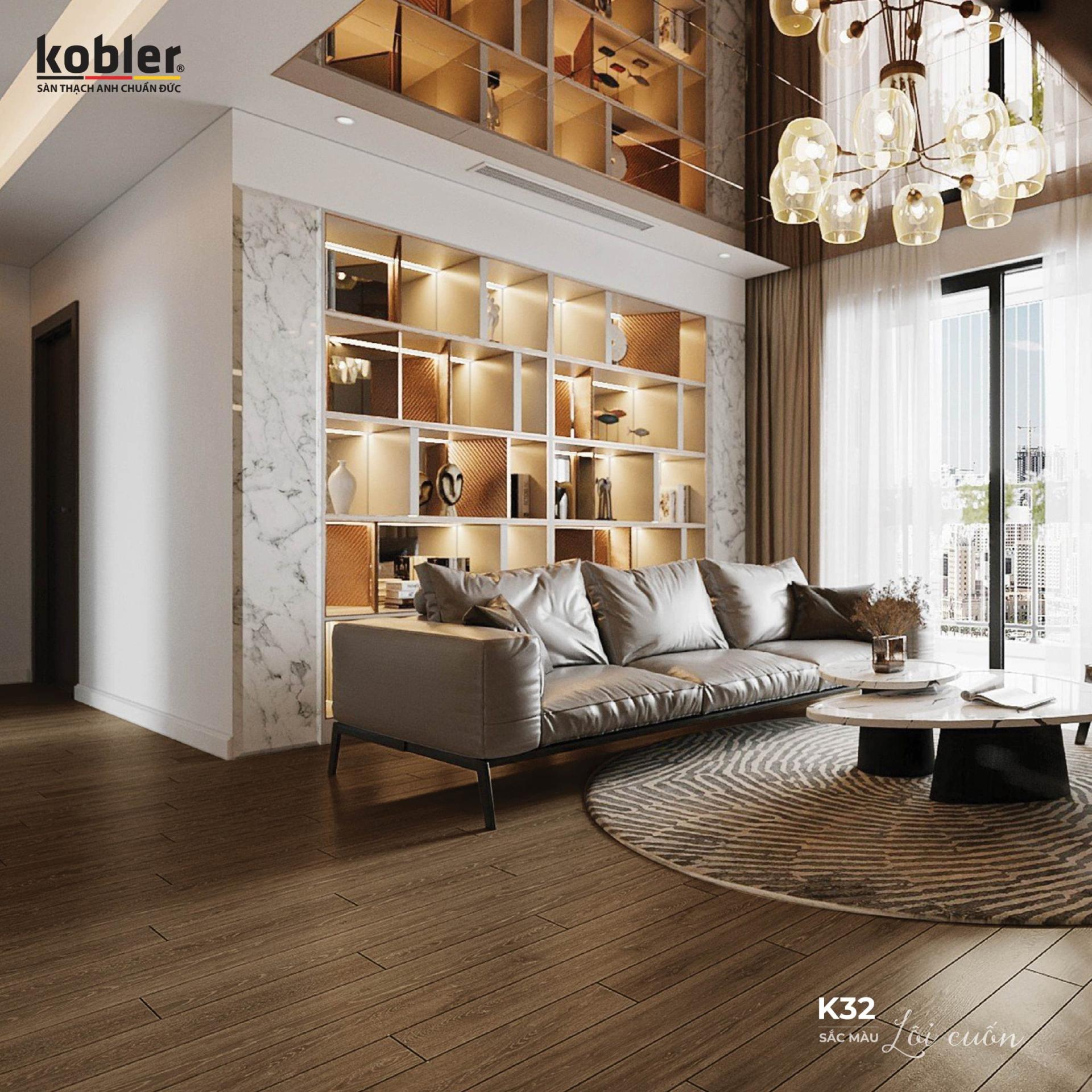 Sàn Kobler RX32 Ruby Xtreme màu nâu mộc Rustic French 1220x146x6mm